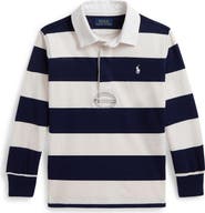 Polo Ralph Lauren Kids' Stripe Long Sleeve Jersey Rugby Polo
