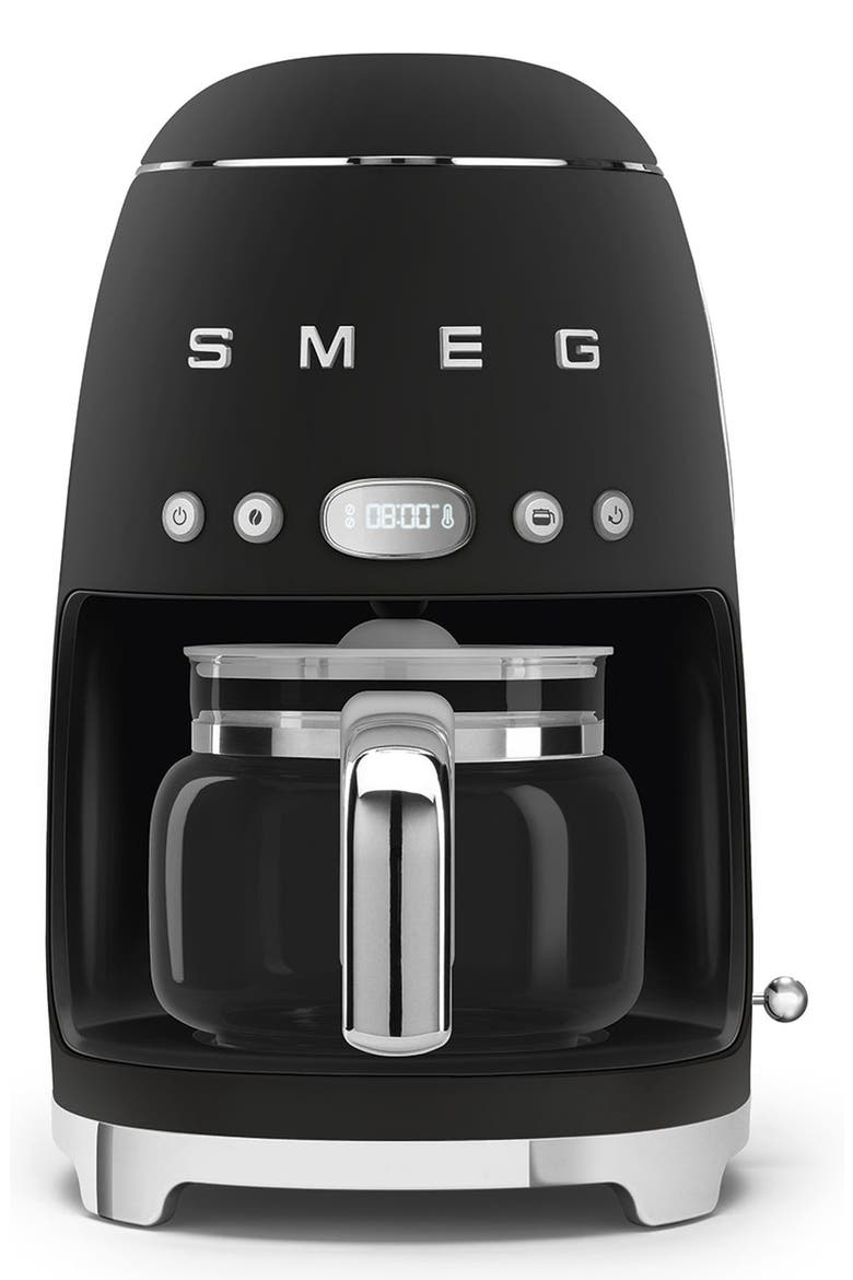'50s Retro Style 10-Cup Drip Coffeemaker, Main, color, MATTE BLACK