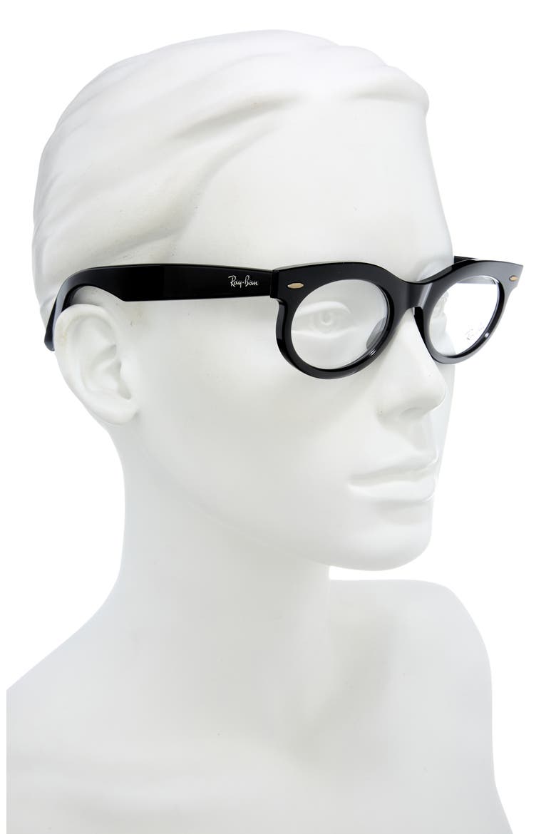 50mm Oval Optical Glasses, Alternate, color, BLACK