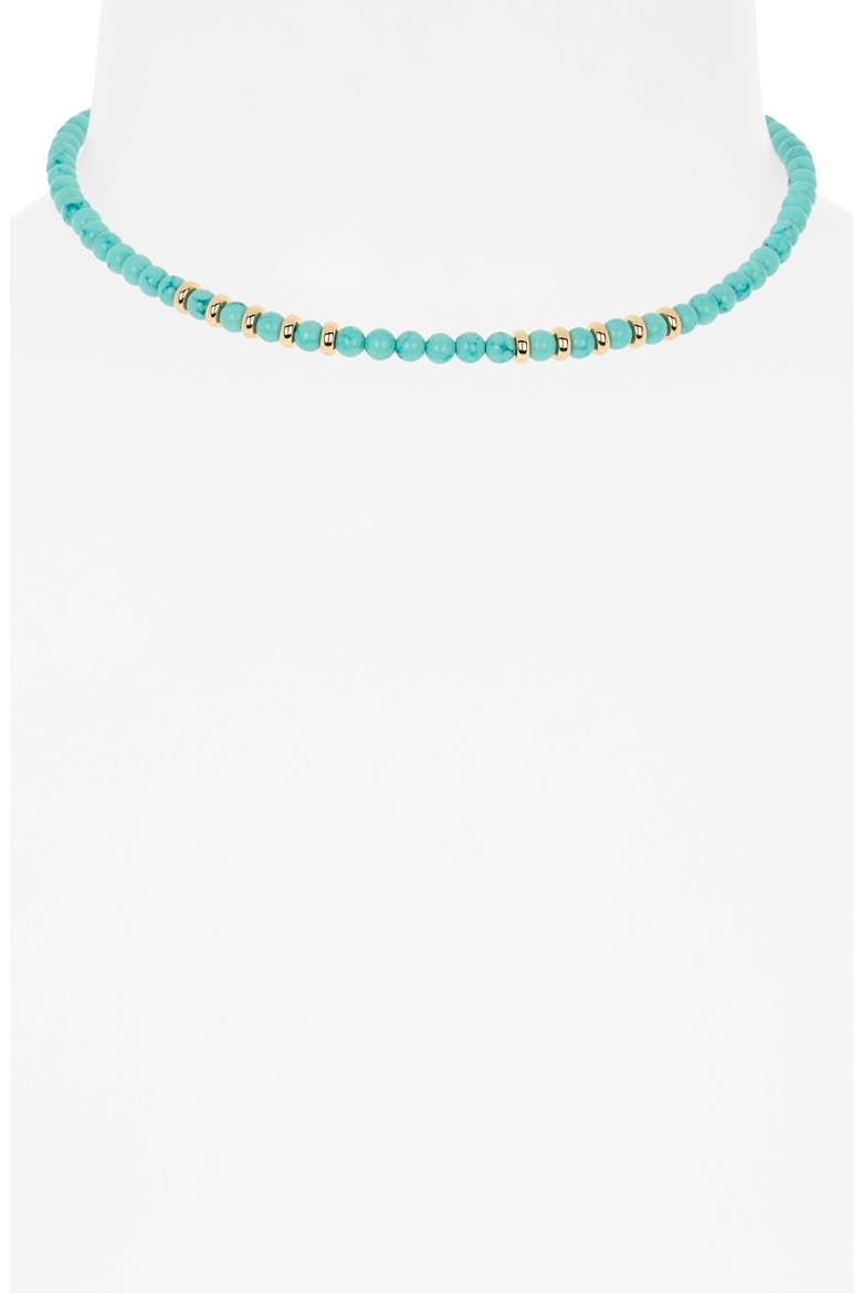 Turquoise Bead Choker Necklace, Alternate, color, TURQUOISE