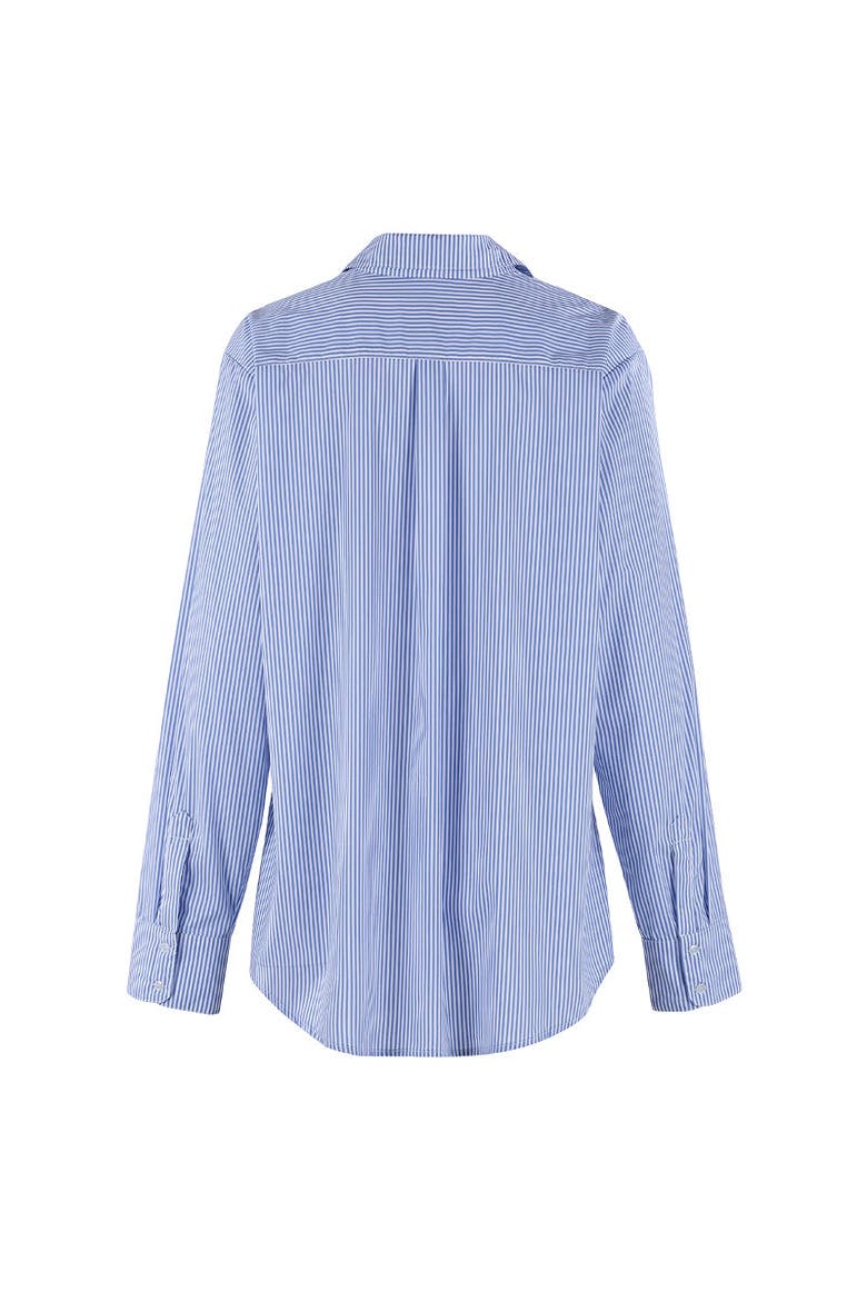 The Crest Boyfriend Shirt, Alternate, color, Blue Stripe