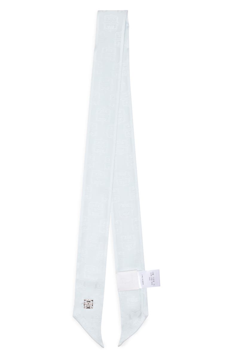 Givenchy 4G Liquid Silk Skinny Scarf, Alternate, color, Pale Blue