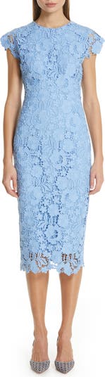 chinese dress ladies Lattice Guipure Lace Midi Skirt  Lela Rose