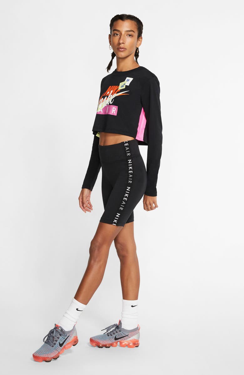 Nike Sportswear Air Force 1 Stacked Logo Crop Tee, Alternate, color, 