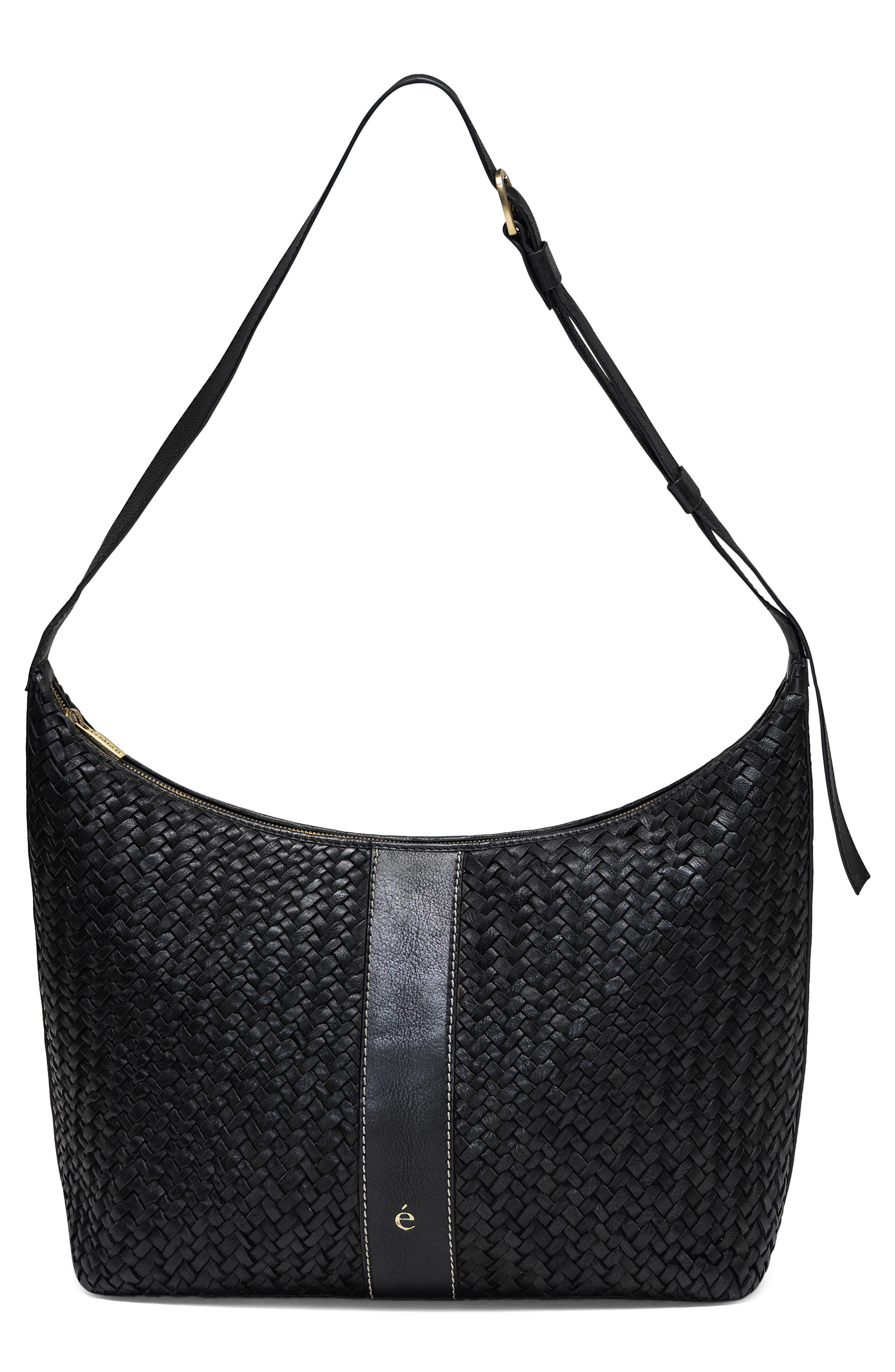 Écotorie Frisco Woven Shoulder Bag, Alternate, color, Black