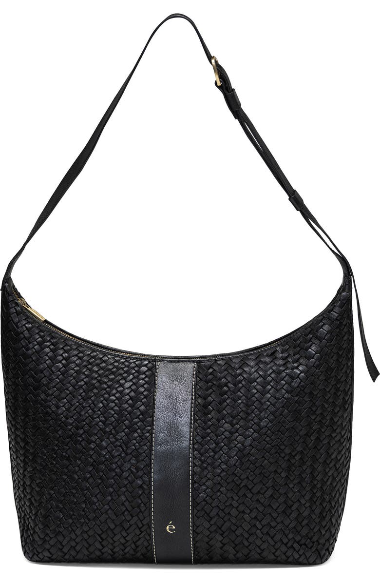 Écotorie Frisco Woven Shoulder Bag, Alternate, color, Black