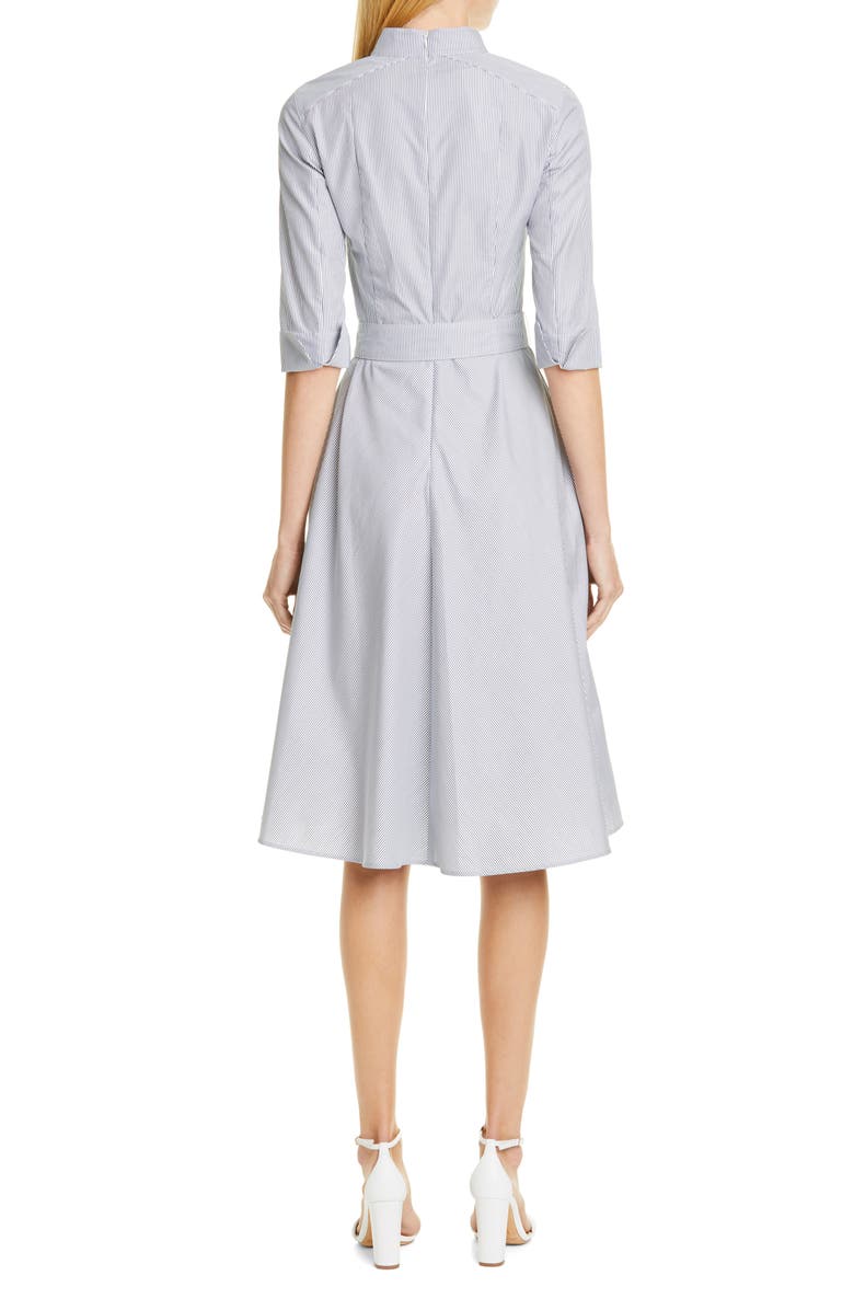 Akris punto Stripe Poplin Midi Shirtdress, Alternate, color, 