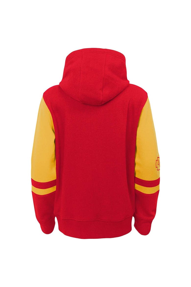 Youth Red Kansas City Chiefs Colorblock Full-Zip Hoodie, Alternate, color, Red