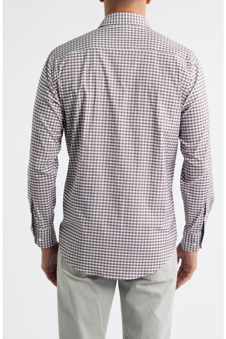 Fairbanks Ombré Check Performance Twill Button-Up Shirt, Alternate, color, FRENCH PRESS