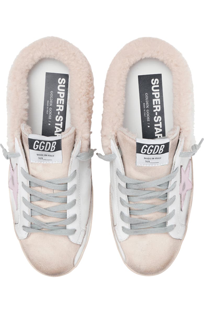 Golden Goose Super-Star Sabot Genuine Shearling Sneaker, Alternate, color,