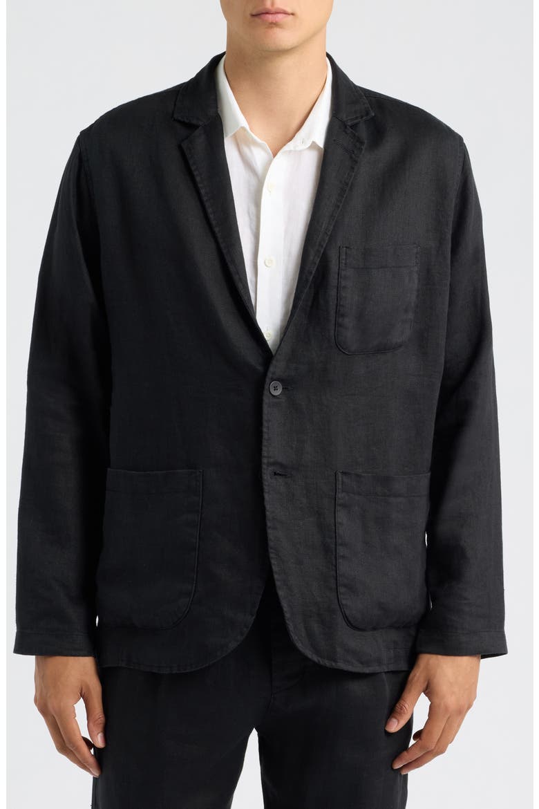 Alta Linen Blazer, Alternate, color, NIGHT