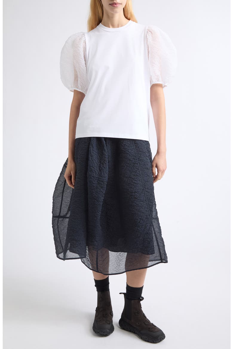 Cbben Puff Sleeve T-Shirt, Alternate, color, WHITE