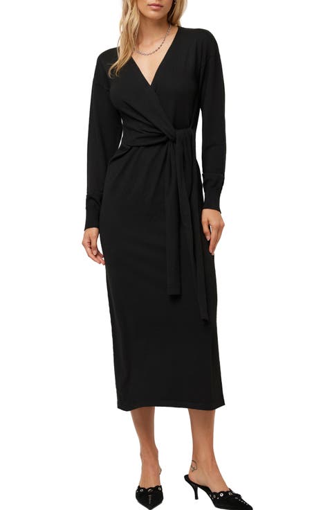 Raya Wrap Midi Sweater Dress
