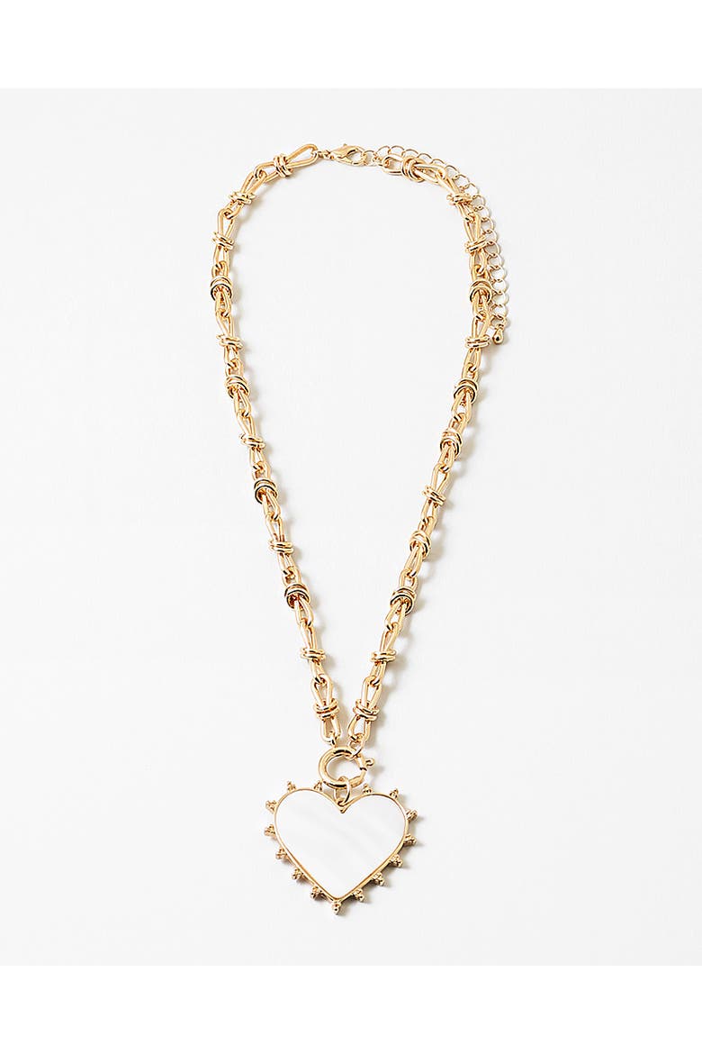 Kindness and Love Heart Necklace, Main, color, Gold