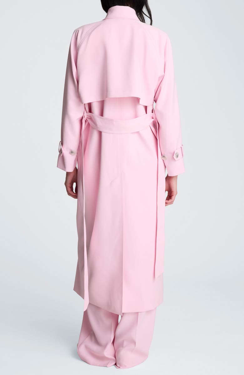 Kenneth Cole Belted Trench Coat, Alternate, color, Chintz Pink