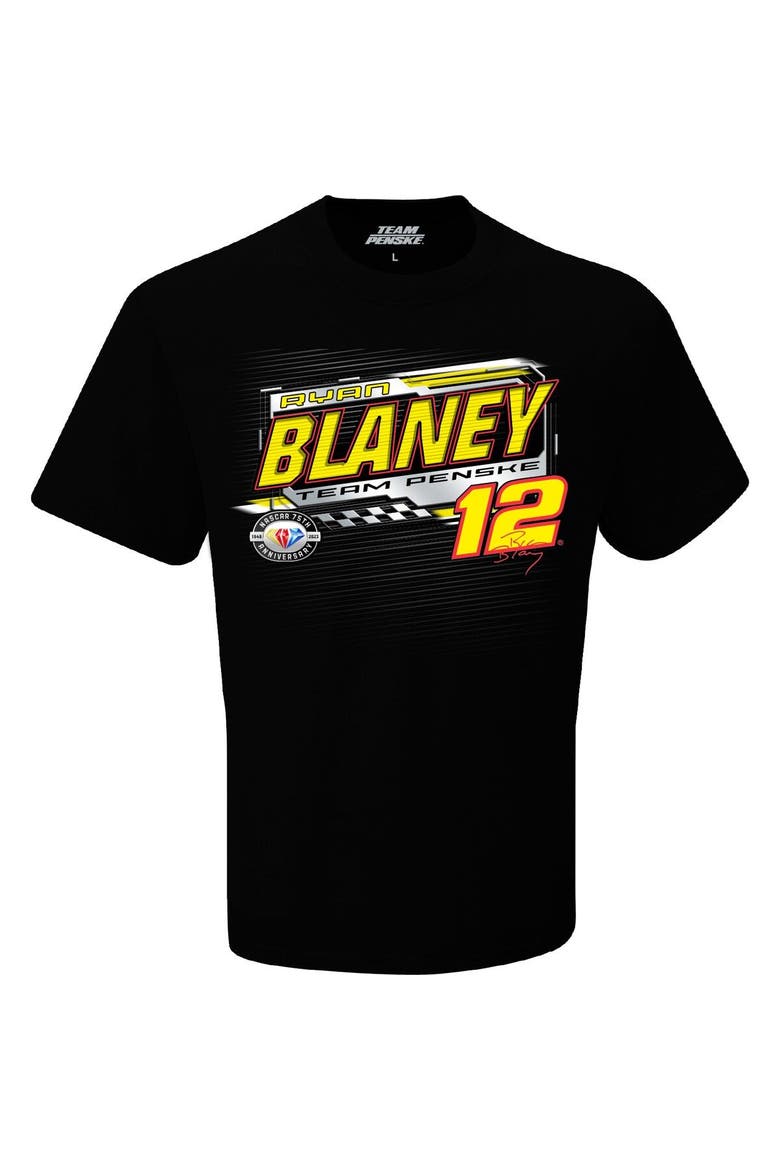 Men's Team Penske Black Ryan Blaney 2023 NASCAR Cup Series Schedule T-Shirt, Alternate, color, Black
