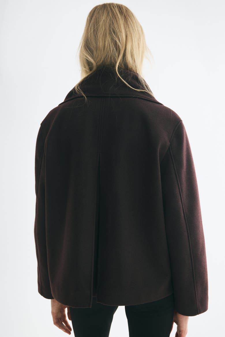 Scarf-Detail Jacket, Alternate, color, Burgundy