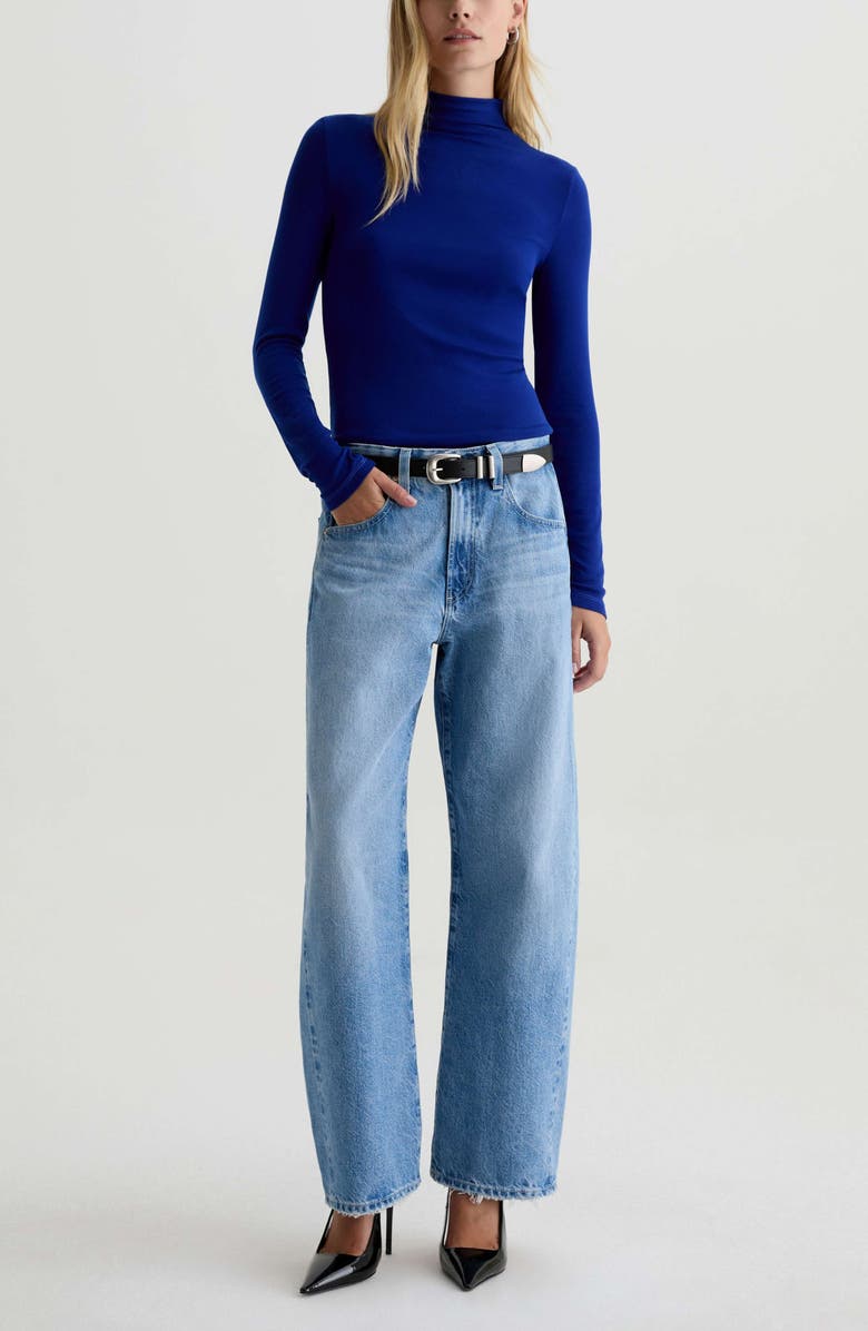 AG Hattie High Waist Ankle Wide Barrel Leg Jeans, Alternate, color, Blueprint