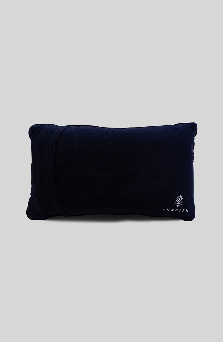 Furbish Pickleball Era Needlepoint Pillow, Alternate, color, Navy Blue, Blue, White