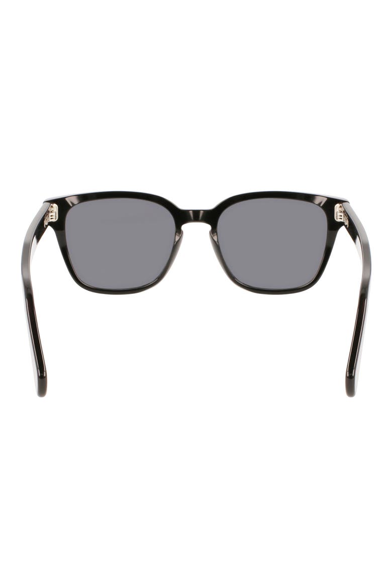 Gancini 55mm Rectangular Sunglasses, Alternate, color, BLACK
