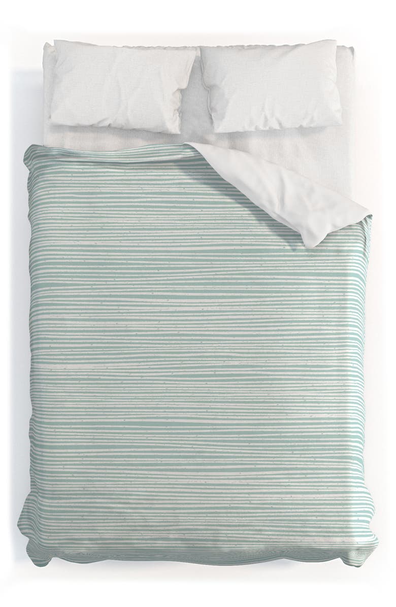 Deny Designs Coastal Studio Ocean 3-Piece Duvet Set - Queen, Alternate, color, Teal Blue
