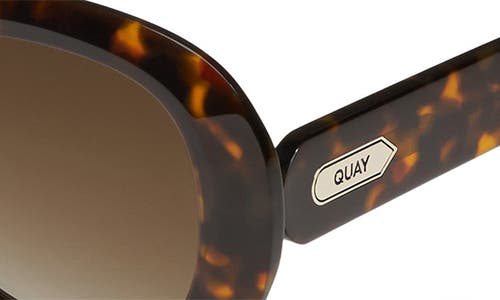 Quay Impromptu 45mm Round Sunglasses In Neutral Tort/brown