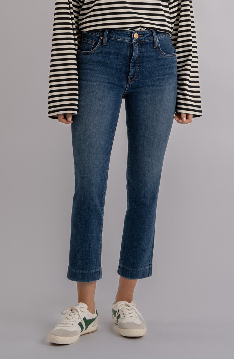 KUT from the Kloth Reese Crop Slim Straight Leg Jeans, Main, color, Medium Blue