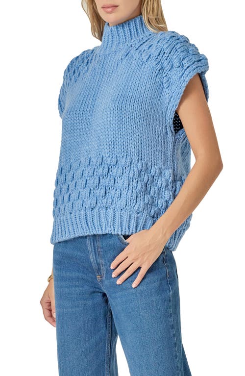 English Factory Bubble Turtleneck Sweater In Blue