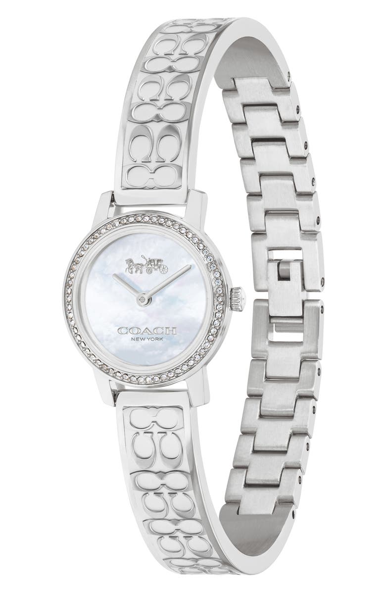 COACH Audrey Pavé Bangle Watch, 22mm, Alternate, color, 