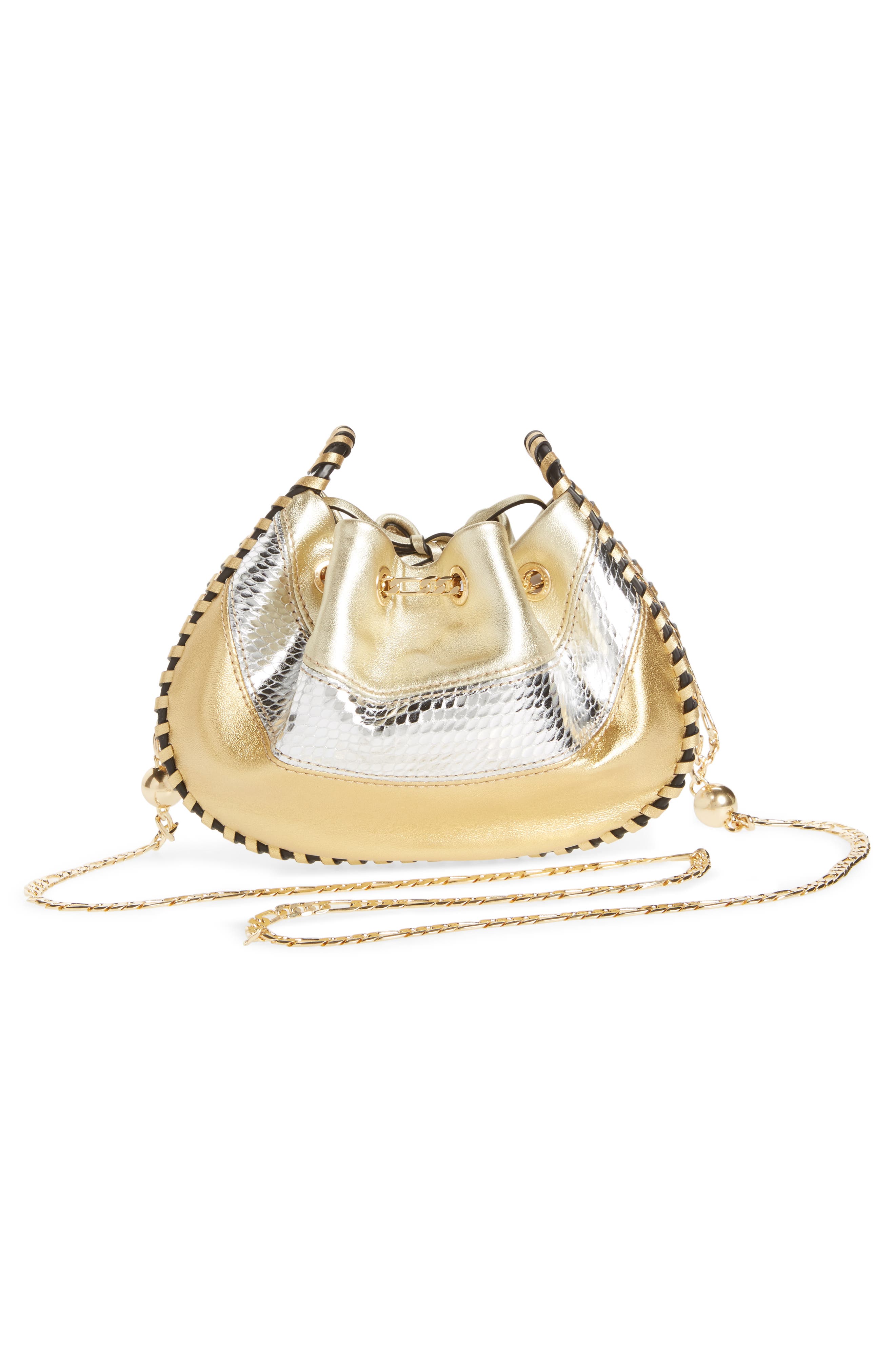 Marc Jacobs Sway Metallic Leather Crossbody Bag, Alternate, color, 