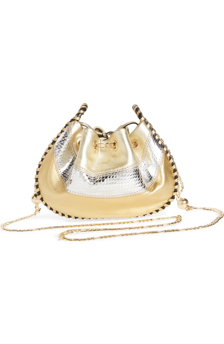 Marc Jacobs Sway Metallic Leather Crossbody Bag, Alternate, color,