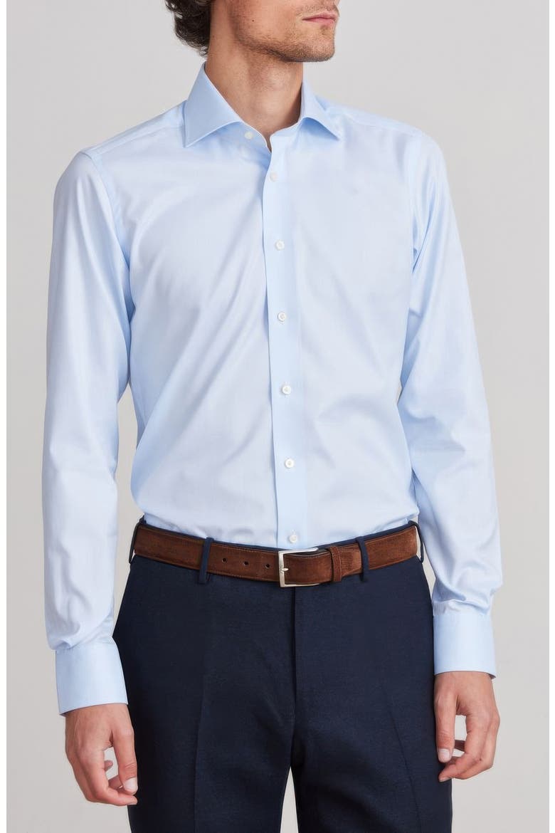 Natural Stretch Yoga Twill Dress Shirt, Main, color, LIGHT PASTEL BLUE