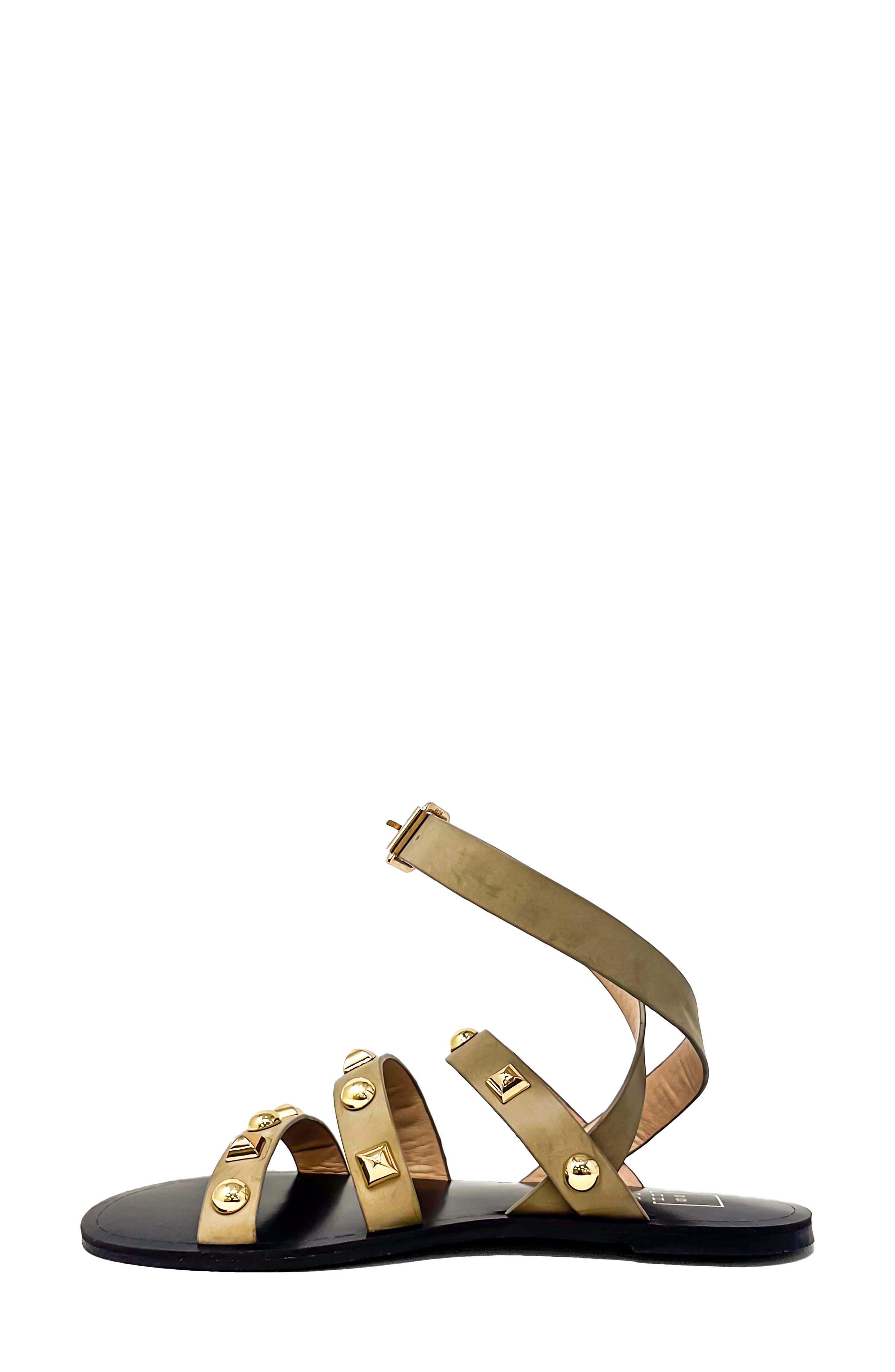 Daphne Studded Gladiator Sandal, Alternate, color, TAUPE