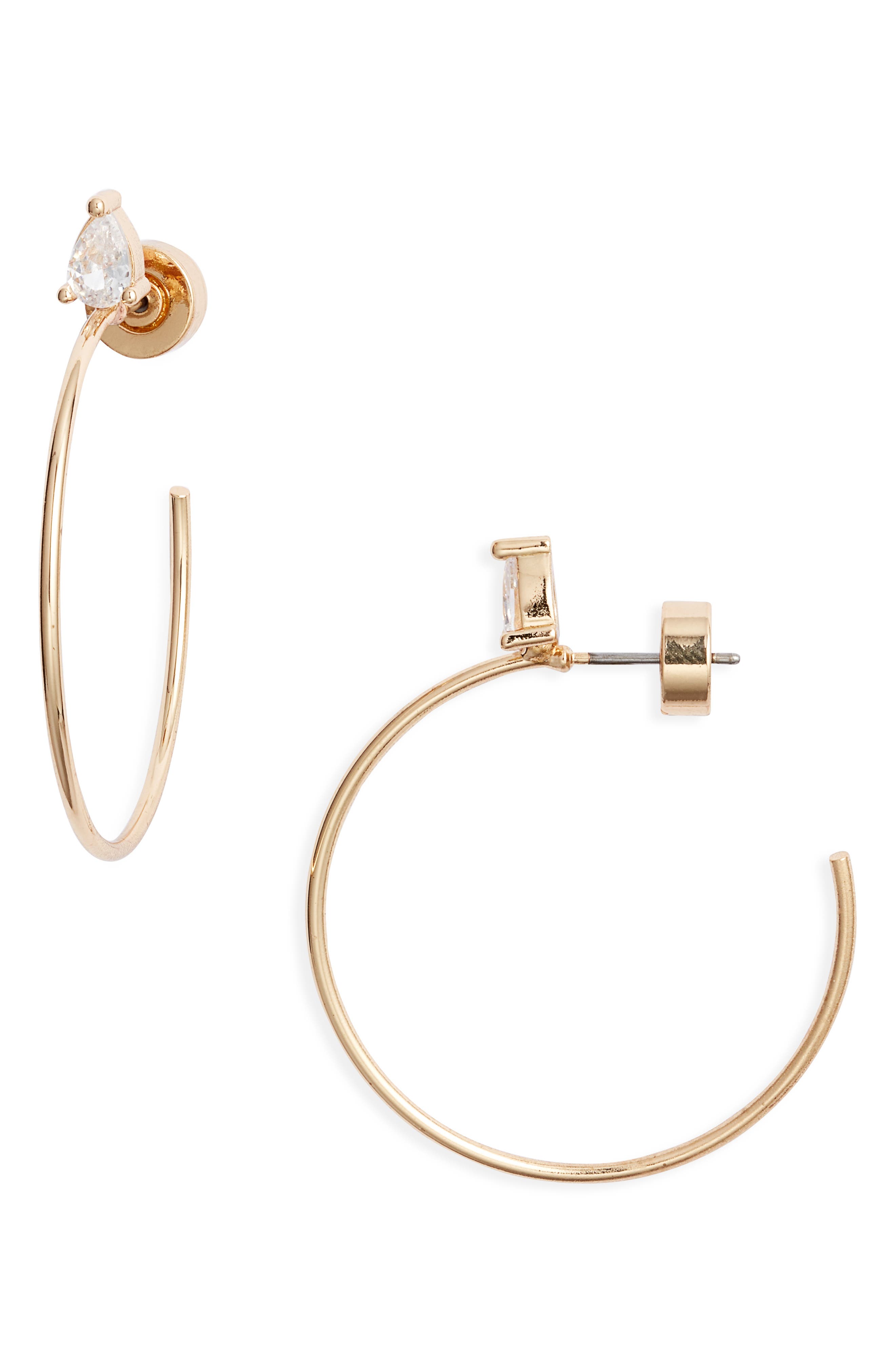 Cubic Zirconia Hoop Earrings