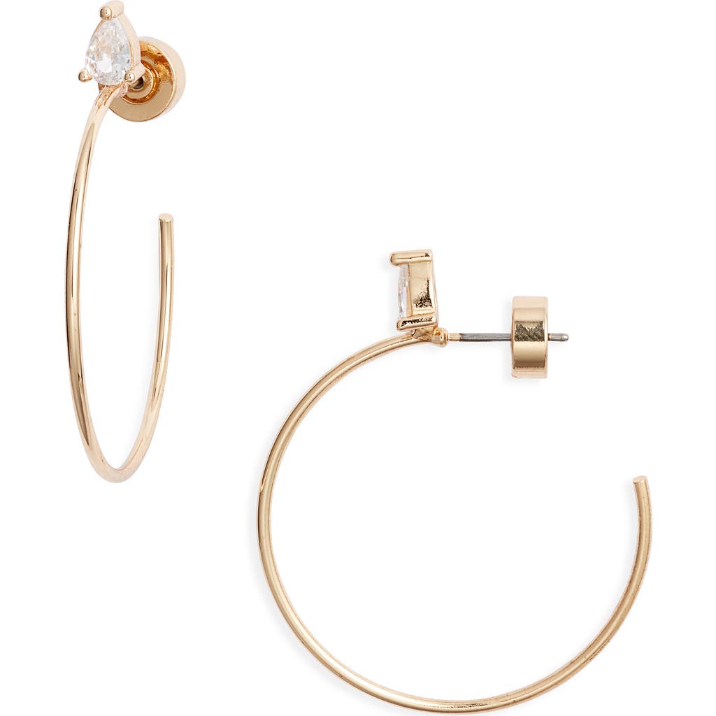 Nordstrom Cubic Zirconia Hoop Earrings In Gold