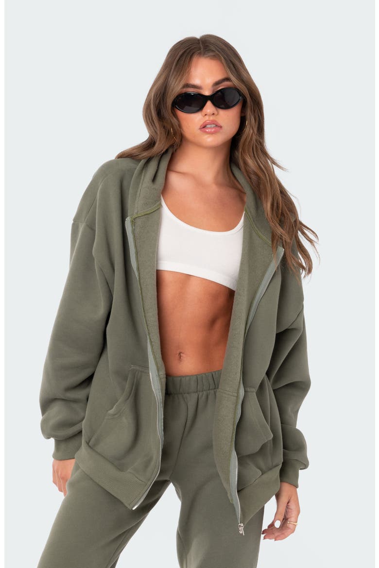 Nova Oversize Hoodie, Alternate, color, OLIVE