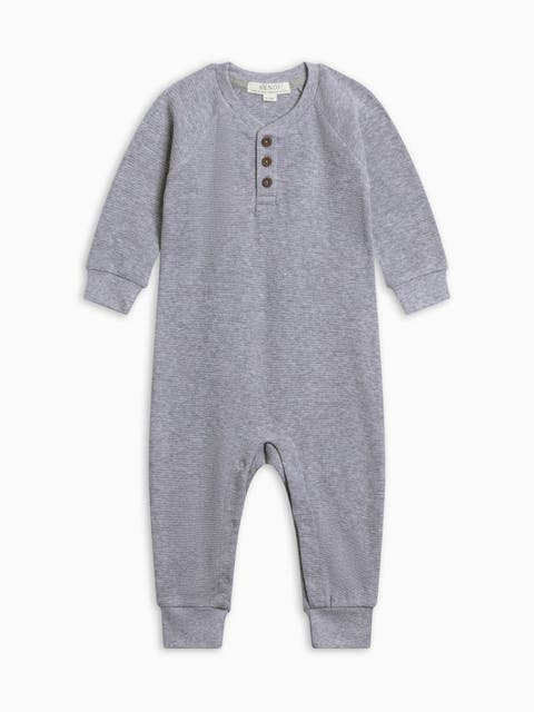 Crosby Waffle Knit Henley Romper
