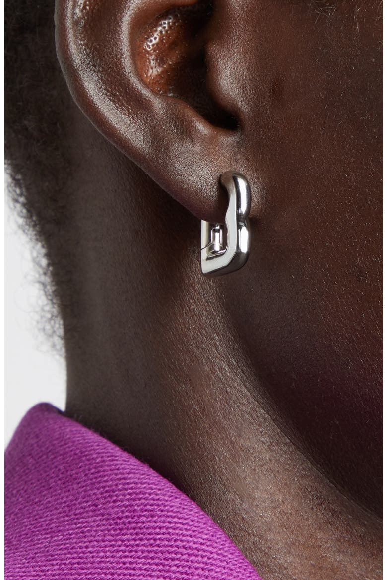 Eisa B XS Hoop Earrings, Alternate, color, SHINY SILVER 0926