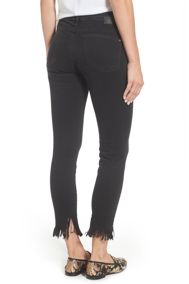 Tess Fringe Skinny Crop Jeans, Alternate, color, SMOKE FRINGE