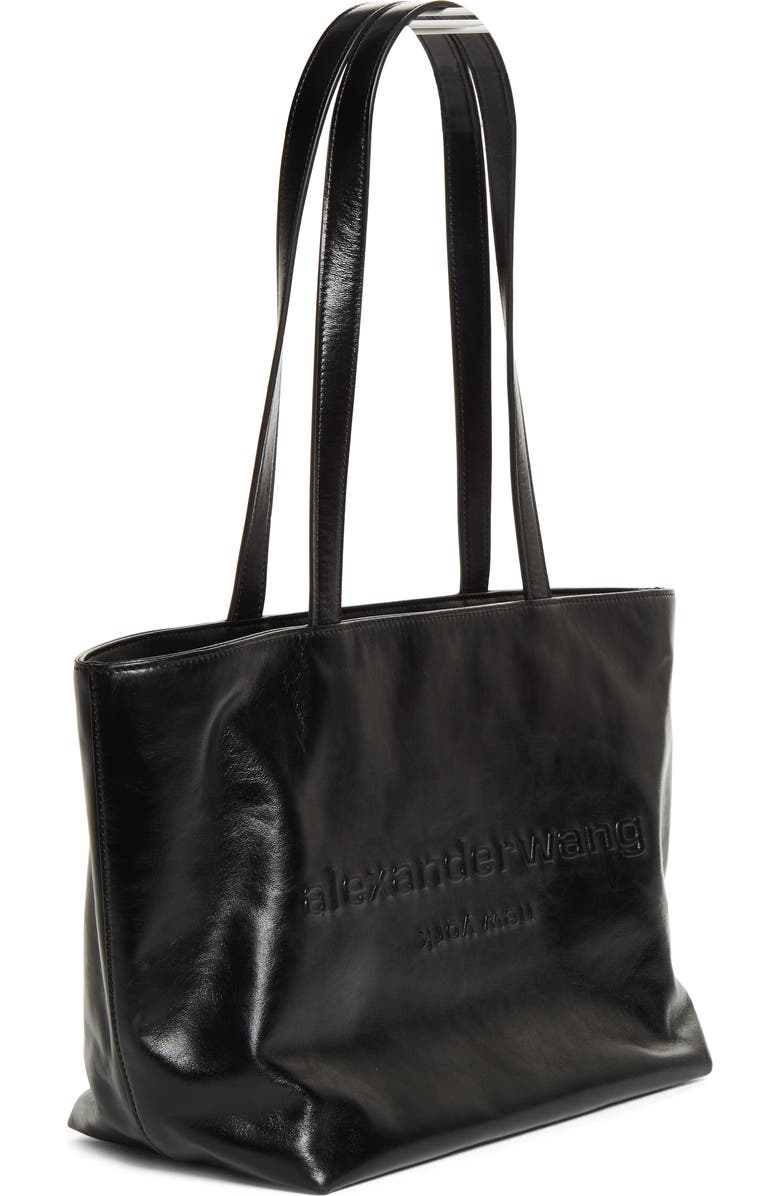 Alexander Wang Medium Punch Leather Tote Bag, Alternate, color, Black