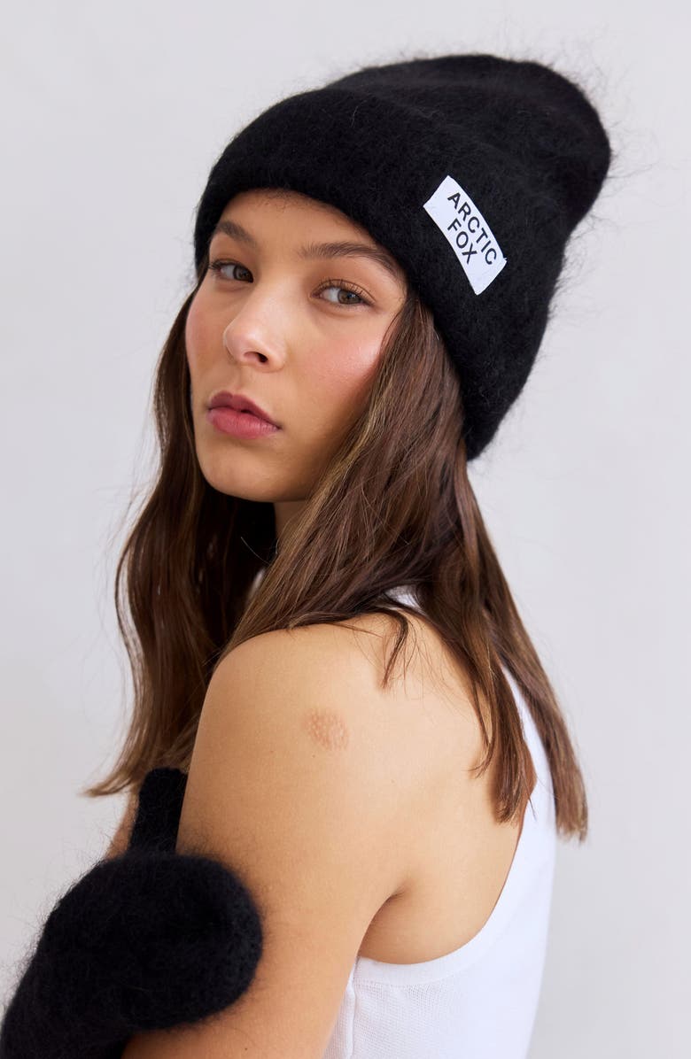 Arctic Fox & Co The Mohair & Merino Wool Blend Beanie, Alternate, color, Ebony Black