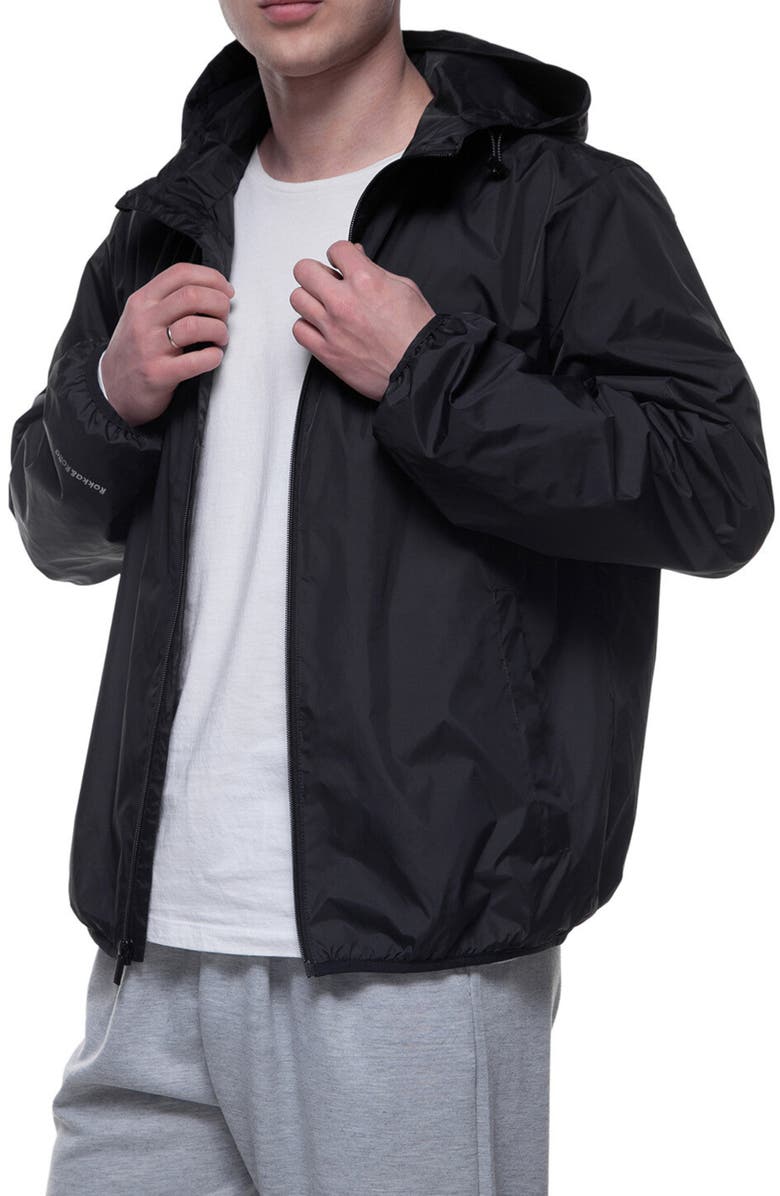 Rokka&Rolla Packable Mesh lined Windbreaker, Main, color, Black