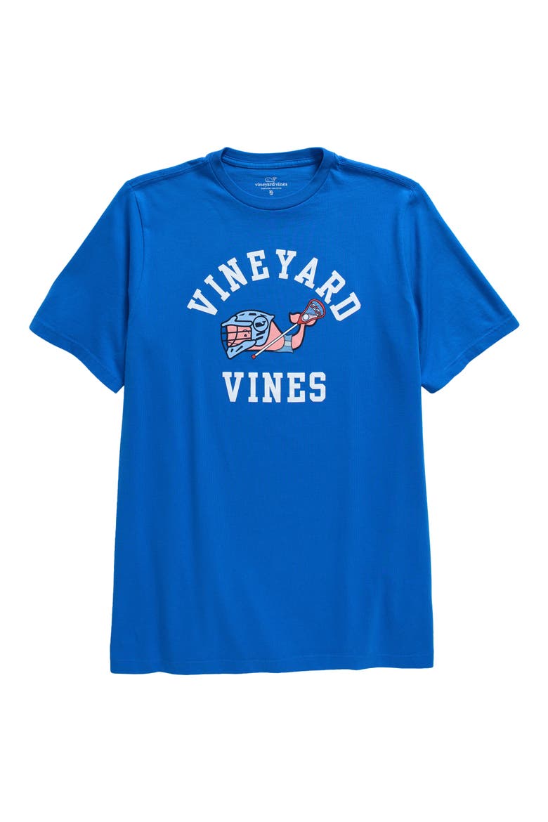 Kids' Lacrosse Whale Cotton Graphic T-Shirt, Main, color, SPINNAKER