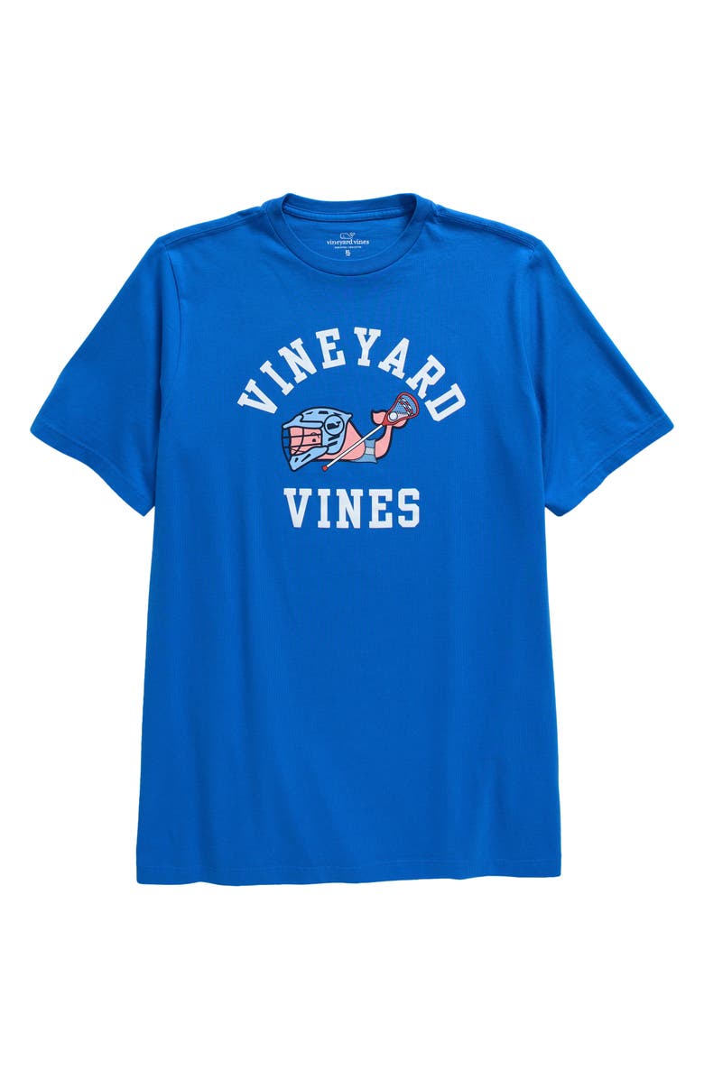 vineyard vines Kids' Lacrosse Whale Cotton Graphic T-Shirt, Main, color, 