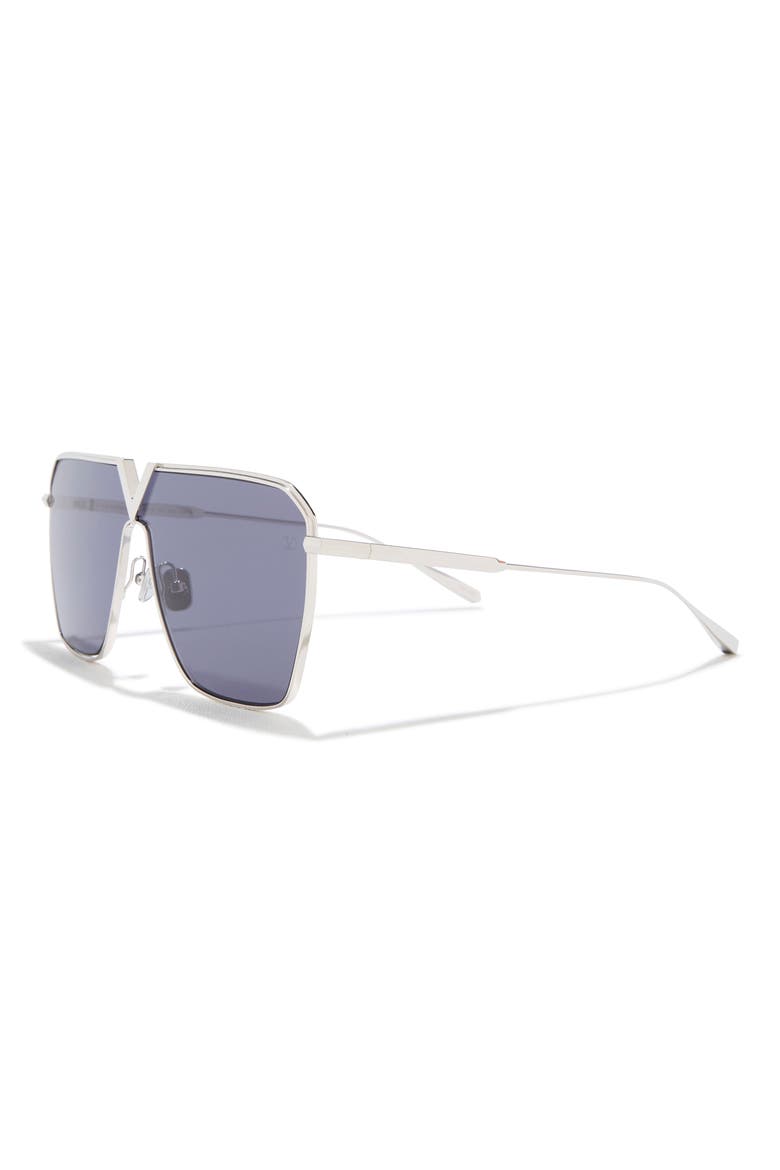 53mm Aviator Sunglasses, Alternate, color, SILVER SILVER GREY