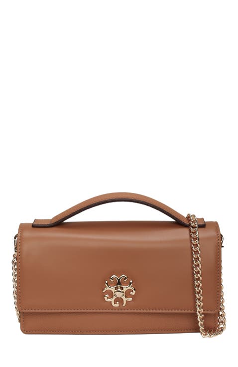 Top Handle Purse with Crossbody Chain