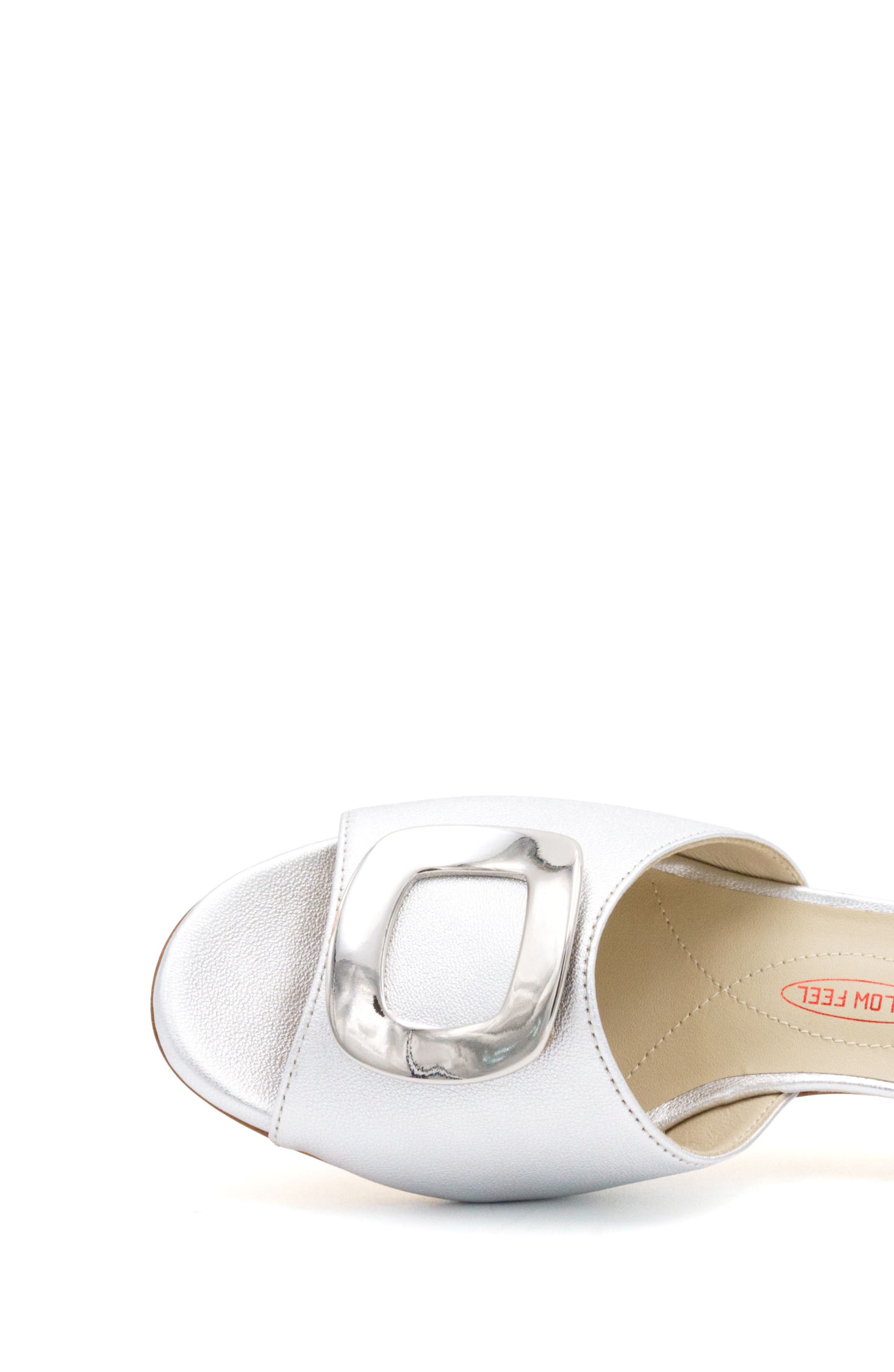 Amalfi by Rangoni Dalmazia Kitten Heel Slide Sandal, Alternate, color, Moon Etoile/Silver Ornament