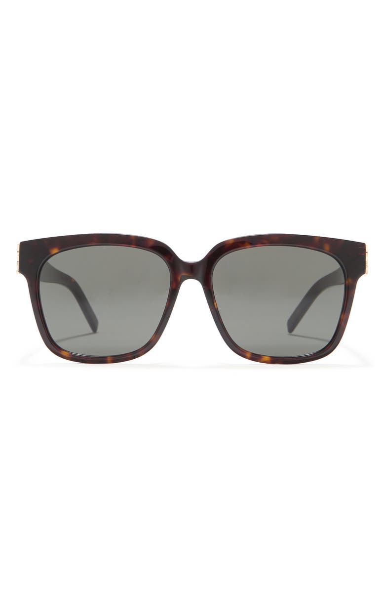 Saint Laurent 55mm Best Sunglasses, Main, color, Havana Havana Grey