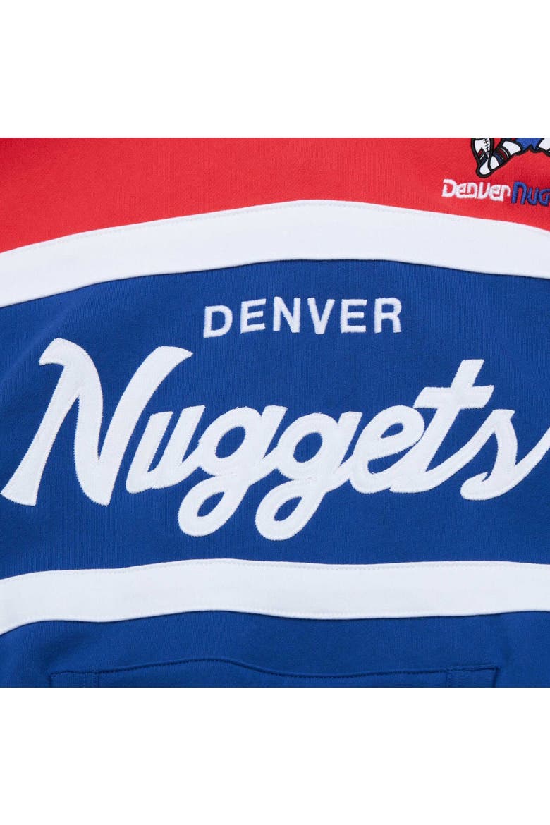 Men's Mitchell & Ness Royal/Red Denver Nuggets Head Coach Pullover Hoodie, Alternate, color, Royal
