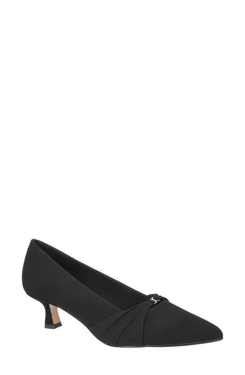 Ziggy Pointed Toe Kitten Heel Pump